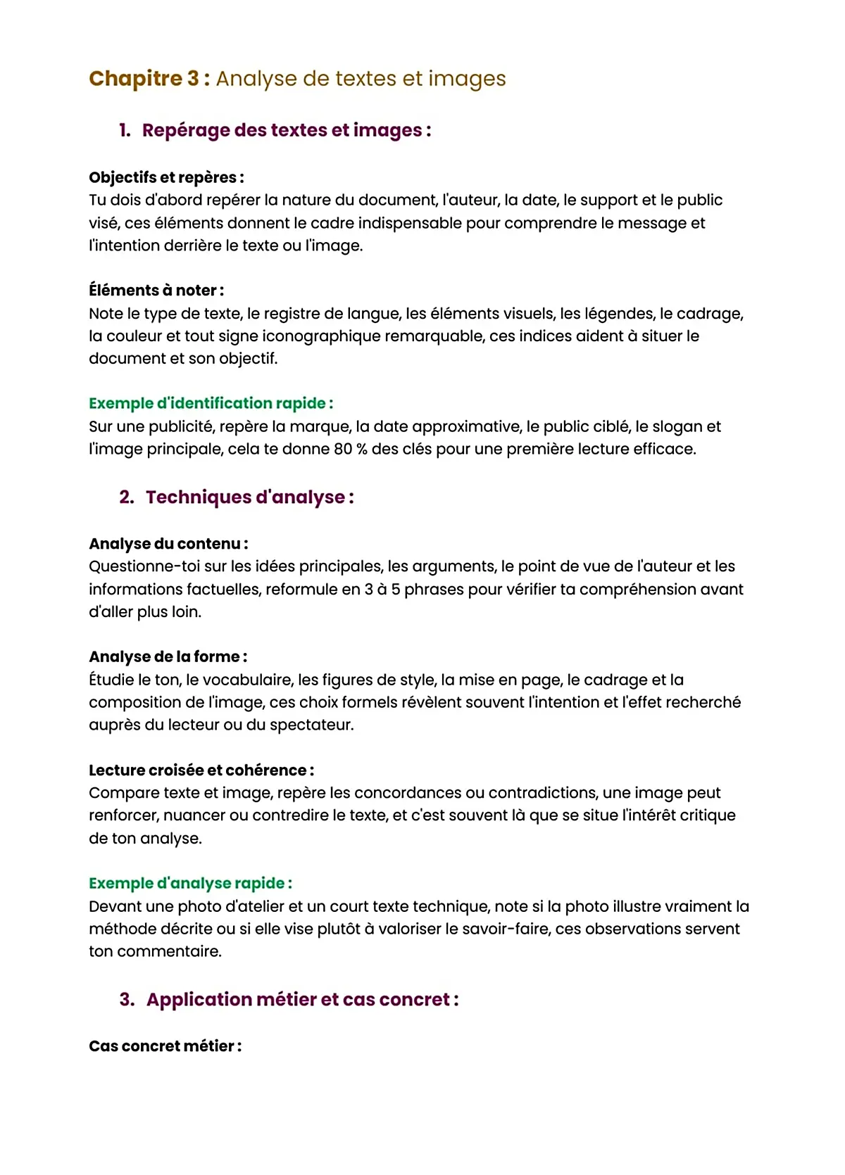 Example Fiche de Révision BP Ameublement