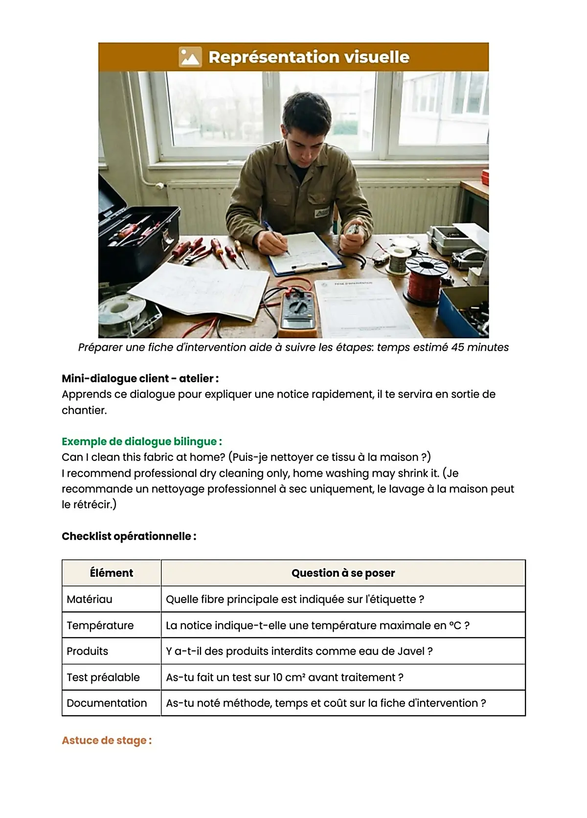 Example Fiche de Révision BP Ameublement
